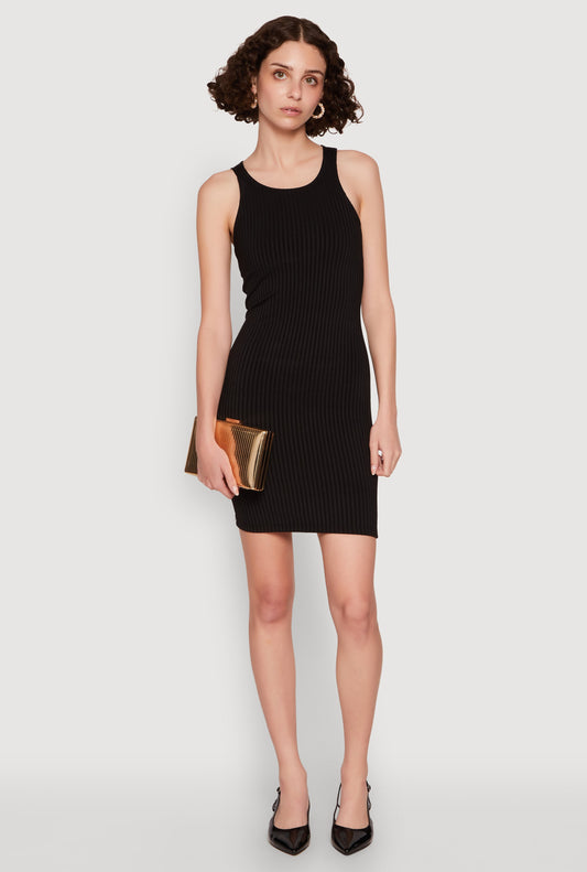 Ribbed Knit Tank Mini Dress