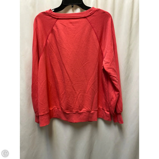 Sweatshirt Crewneck By Livi Active In Pink, Size: L