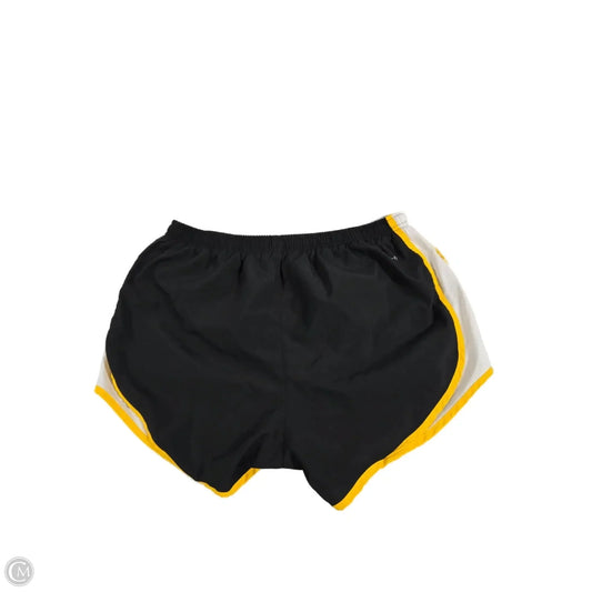 Athletic Shorts By Nike In Black & Yellow, Size: M