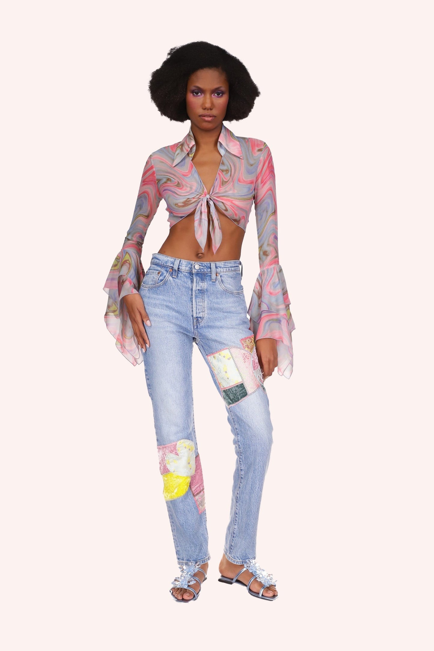 ONLINE EXCLUSIVE: Arabesque Chiffon Tie Top