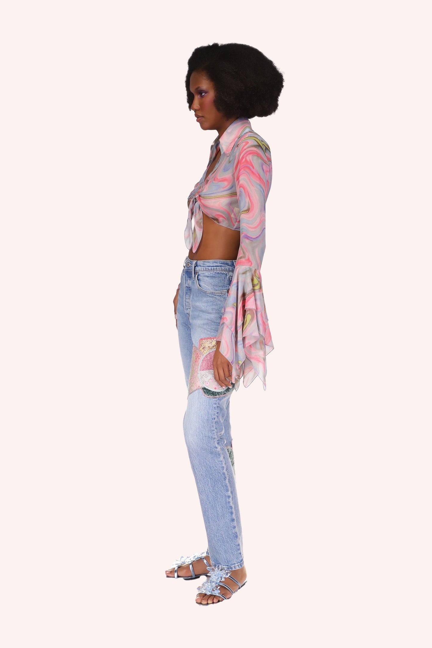 ONLINE EXCLUSIVE: Arabesque Chiffon Tie Top
