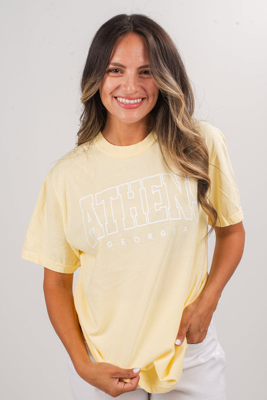 Yellow Athens Georgia Tee