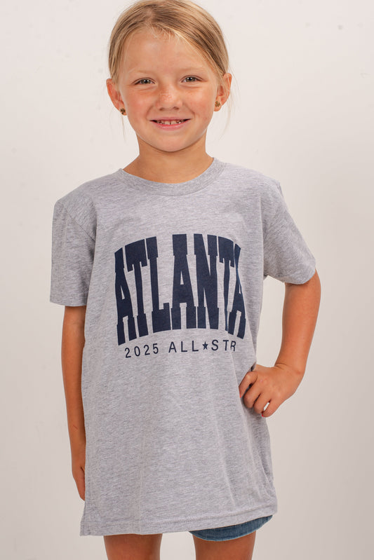 Youth Heather Grey Atlanta 2025 All-Star Tee