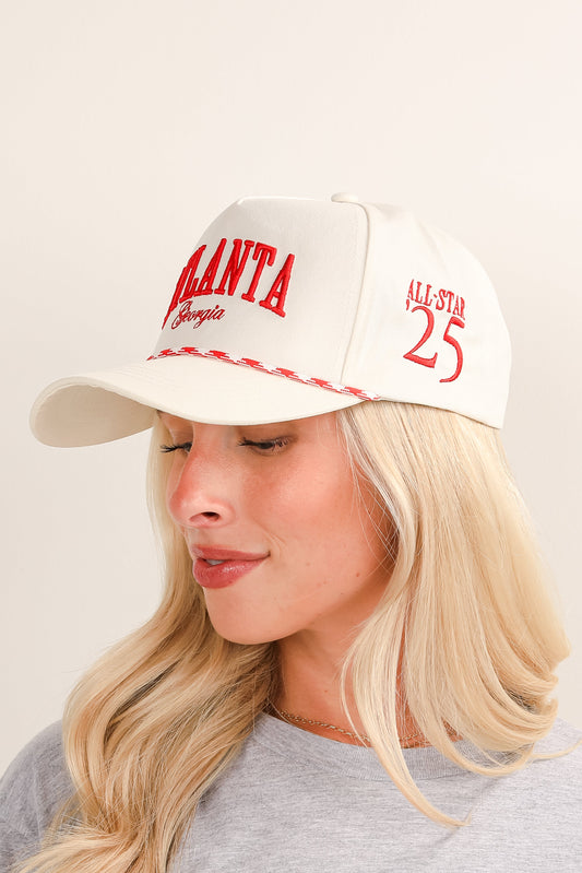 Red Atlanta Georgia All-Star '25 Embroidered Hat