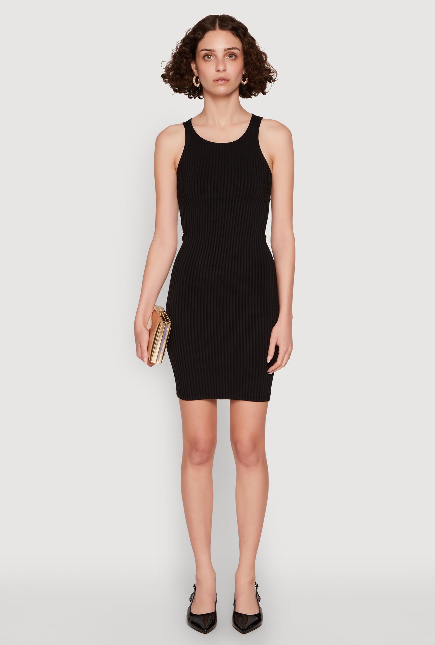 Ribbed Knit Tank Mini Dress
