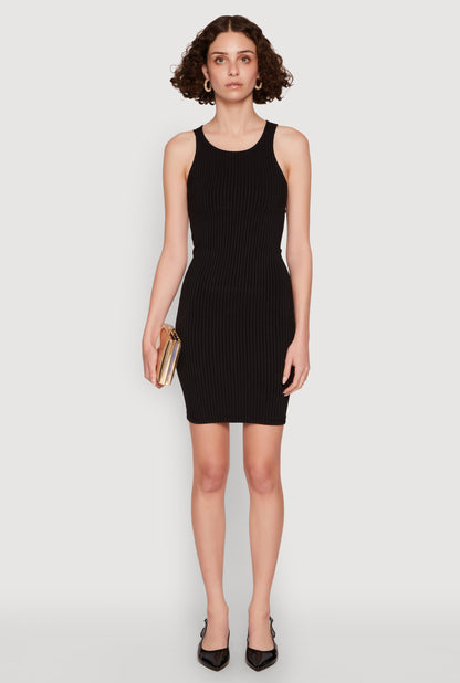 Ribbed Knit Tank Mini Dress