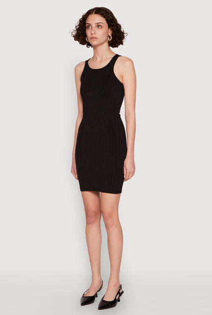 Ribbed Knit Tank Mini Dress