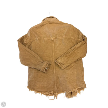 Jacket Shirt By Mavi In Tan, Size: Xs