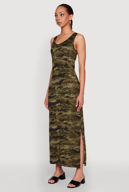 Camouflage Tank Maxi Dress
