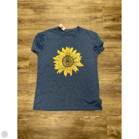Top Short Sleeve By Cmf In Blue, Size: M
