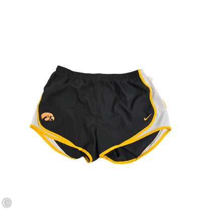 Athletic Shorts By Nike In Black & Yellow, Size: M