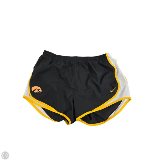 Athletic Shorts By Nike In Black & Yellow, Size: M