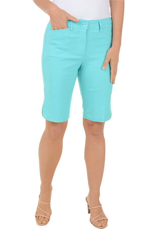 Button-Front Bermuda Short