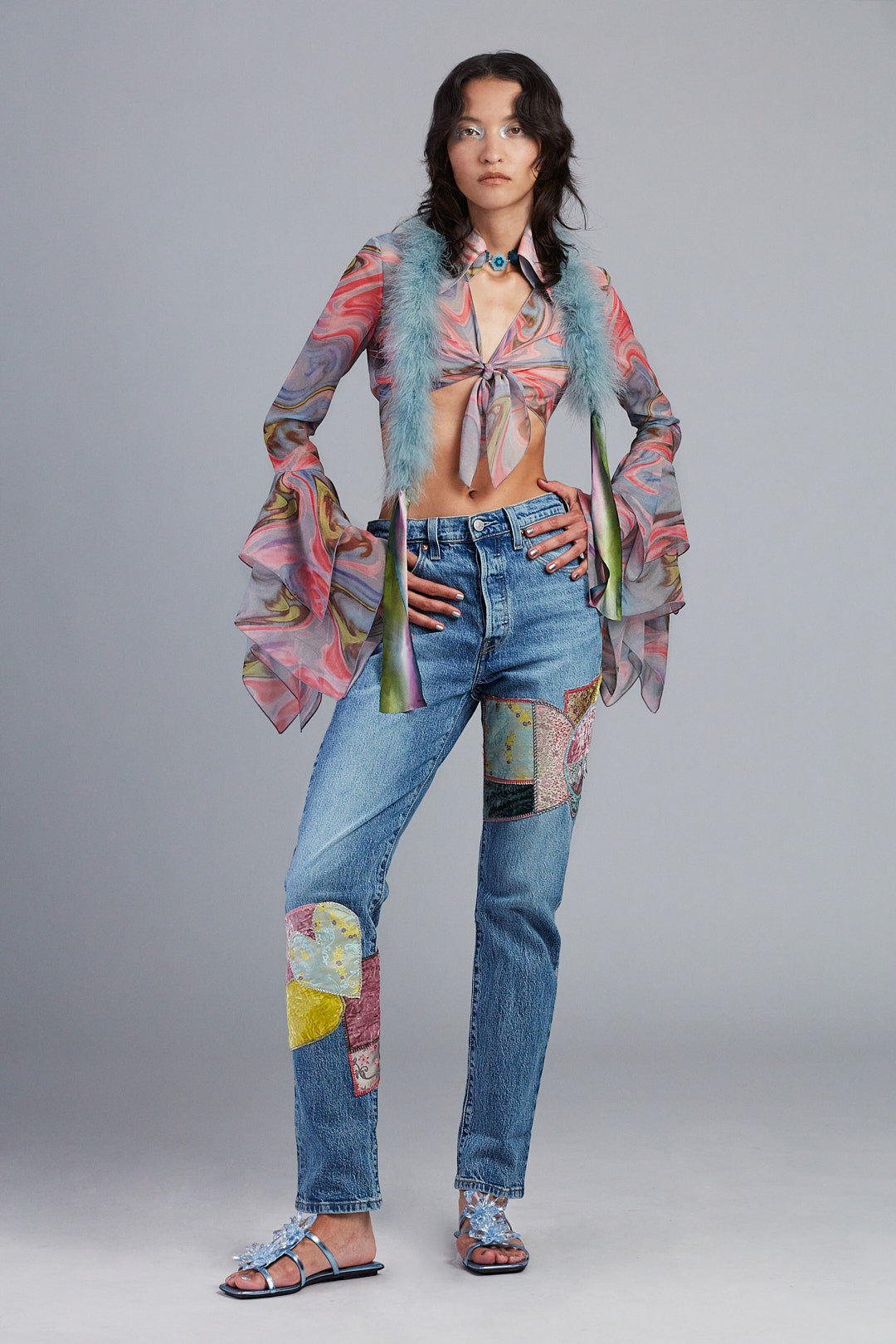 ONLINE EXCLUSIVE: Arabesque Chiffon Tie Top
