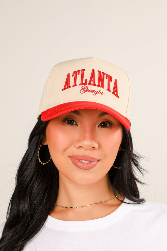 Red Atlanta Georgia '25 Embroidered Hat