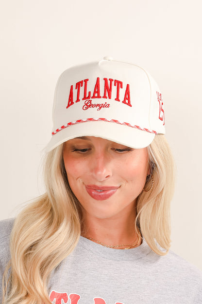 Red Atlanta Georgia All-Star '25 Embroidered Hat