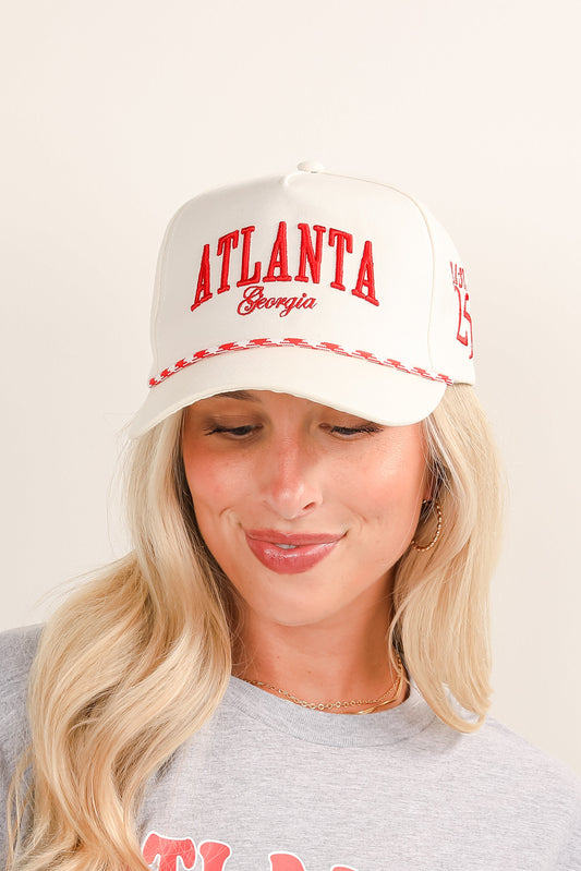 Red Atlanta Georgia All-Star '25 Embroidered Hat
